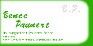 bence paunert business card